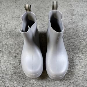 Totes Chelsea Ankle Rain Boots Charcoal Gray Size 7 Rubber Pull On